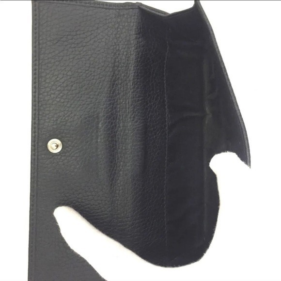 GUCCI Logo Plate Leather Bifold Long Wallet - Picture 5 of 12